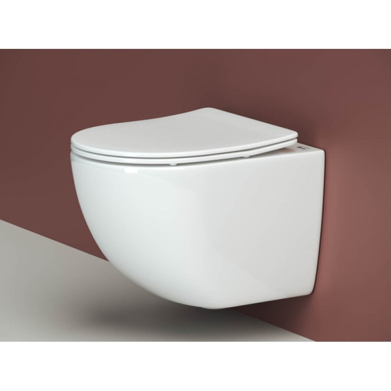 Инсталляция Ceramicanova Envision с унитазом Ceramicanova Forma CN3009_1001W_1000 Rimless CN3009, крышка микролифт, сантехфарфор, клавиша Round белый матовый