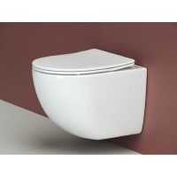 Сет 4 в 1: инсталляция Ceramicanova Envision с подвесным унитазом Forma CN3009_1002M_1000 Rimless CN3009, сантехфарфор, шумоизоляция, кнопка смыва Flat хром матовый