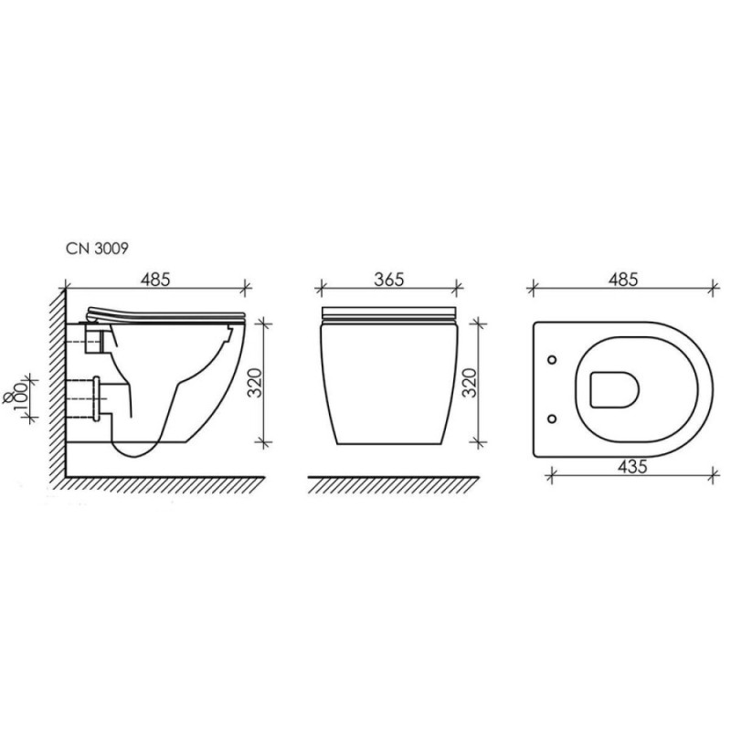 Инсталляция Ceramicanova Balance CN3009_121001CH, с безободковым унитазом Forma, сиденье микролифт, клавиша Circle хром