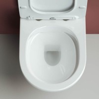 Подвесной унитаз Ceramicanova Forma Rimless CN3009 безободковый, с сиденьем Soft Close, сантехфарфор