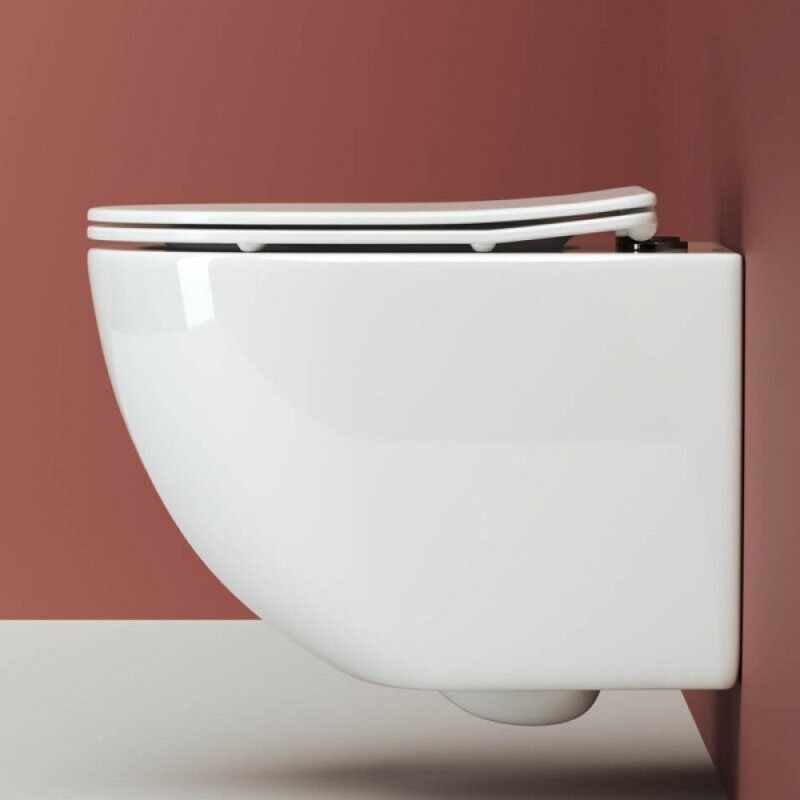 Подвесной унитаз Ceramicanova Forma Rimless CN3009 безободковый, с сиденьем Soft Close, сантехфарфор
