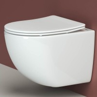 Подвесной унитаз Ceramicanova Forma Rimless CN3009 безободковый, с сиденьем Soft Close, сантехфарфор