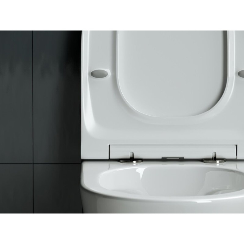 Подвесной унитаз Ceramicanova Forma CN3011 Rimless безободковый, с сиденьем Soft Close, сантехфарфор