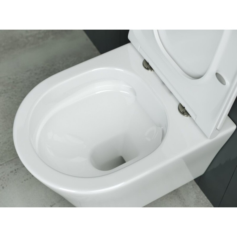 Подвесной унитаз Ceramicanova Forma CN3011 Rimless безободковый, с сиденьем Soft Close, сантехфарфор