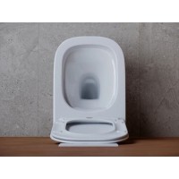 Подвесной унитаз Ceramicanova Noel CN3013 Rimless, безободковый, крышка микролифт, белый, сантехфарфор