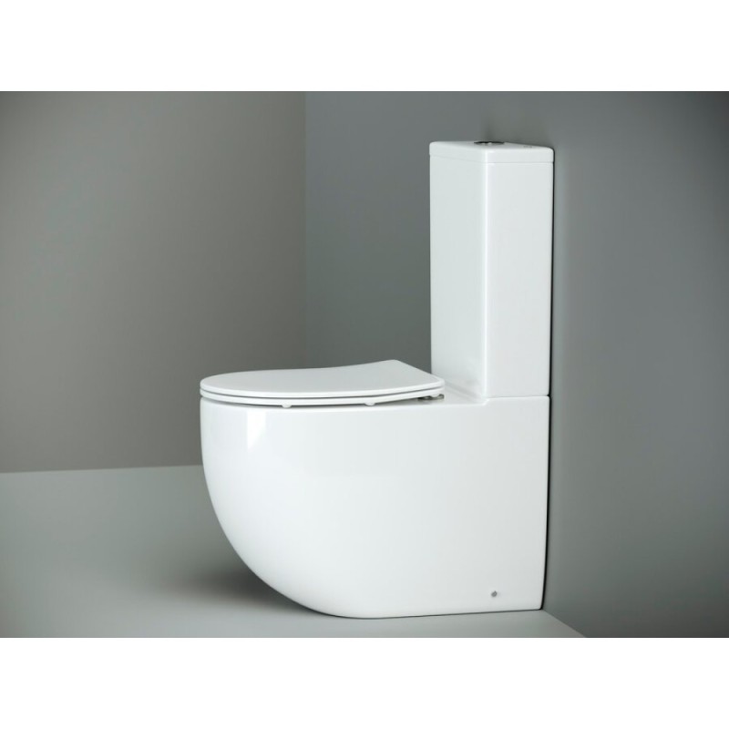 Напольный безободковый унитаз Ceramicanova Metropol CN4001 Rimless, крышка микролифт, сантехфарфор