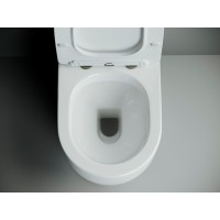 Напольный безободковый унитаз Ceramicanova Metropol CN4001 Rimless, крышка микролифт, сантехфарфор