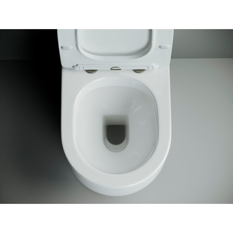 Напольный безободковый унитаз Ceramicanova Metropol CN4001 Rimless, крышка микролифт, сантехфарфор