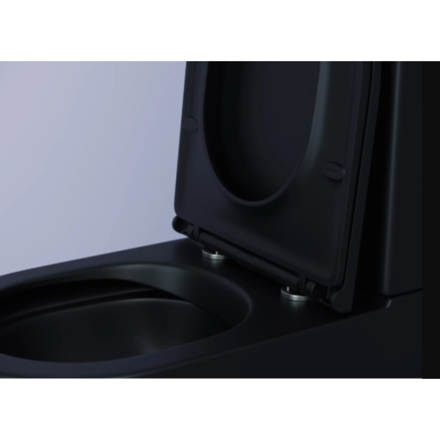Унитаз-компакт Ceramicanova Metropol CN4001-BMB/CN4001-TMB, безободковый, быстросъемная крышка-сиденье микролифт, цвет черный матовый, сантехфарфор