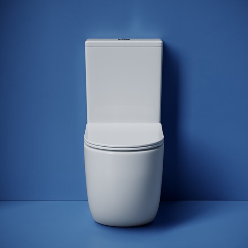 Напольный унитаз Ceramicanova Metropol CN4001T, безободковый, смыв торнадо, сиденье микролифт, белый