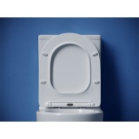 Напольный унитаз Ceramicanova Metropol CN4001T, безободковый, смыв торнадо, сиденье микролифт, белый