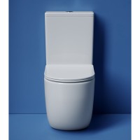 Напольный унитаз Ceramicanova Metropol CN4001T-B/CN4001-T, безободковый, смыв Торнадо, сиденье микролифт, белый, сантехфарфор