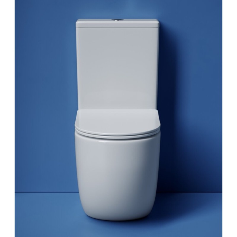 Напольный унитаз Ceramicanova Metropol CN4001T-B/CN4001-T, безободковый, смыв Торнадо, сиденье микролифт, белый, сантехфарфор
