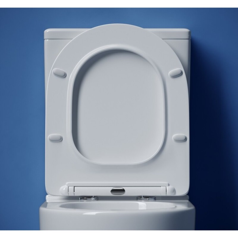 Напольный унитаз Ceramicanova Metropol CN4001T-B/CN4001-T, безободковый, смыв Торнадо, сиденье микролифт, белый, сантехфарфор