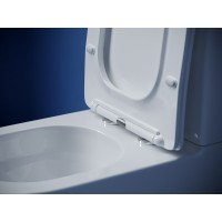 Напольный унитаз Ceramicanova Metropol CN4001T-B/CN4001-T, безободковый, смыв Торнадо, сиденье микролифт, белый, сантехфарфор