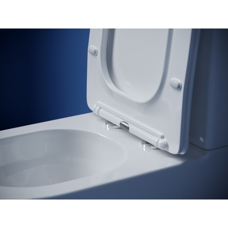 Напольный унитаз Ceramicanova Metropol CN4001T-B/CN4001-T, безободковый, смыв Торнадо, сиденье микролифт, белый, сантехфарфор