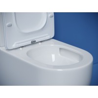 Напольный унитаз Ceramicanova Metropol CN4001T-B/CN4001-T, безободковый, смыв Торнадо, сиденье микролифт, белый, сантехфарфор