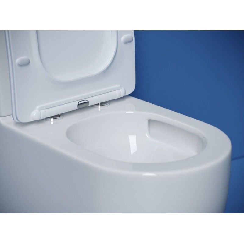 Напольный унитаз Ceramicanova Metropol CN4001T-B/CN4001-T, безободковый, смыв Торнадо, сиденье микролифт, белый, сантехфарфор