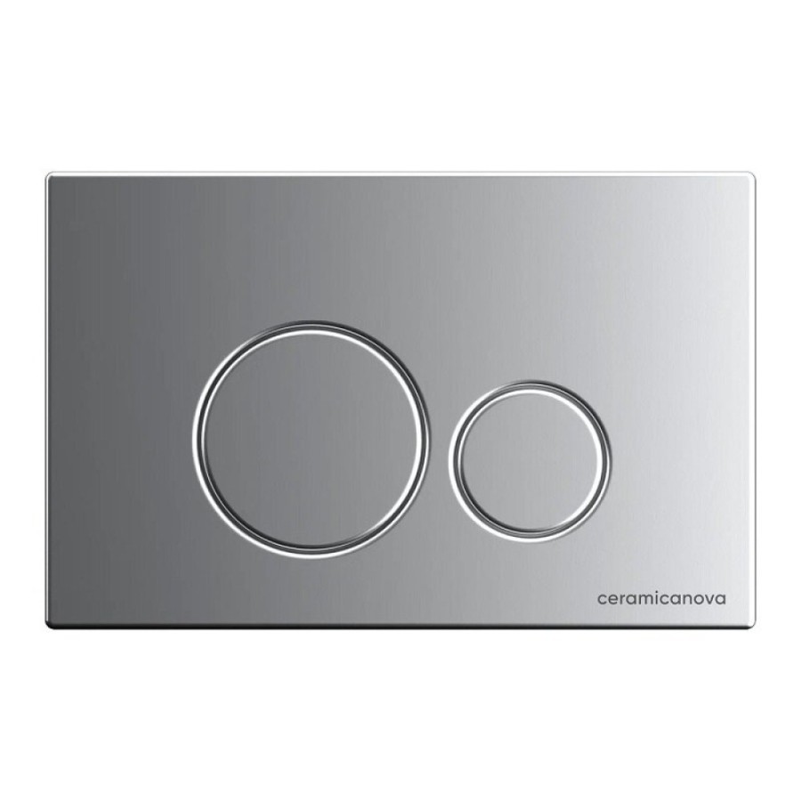 Сет 4 в 1: инсталляция Ceramicanova Envision с подвесным унитазом Metropol CN4002_1001M_1000 Rimless CN4002, сантехфарфор, шумоизоляция, кнопка смыва Round хром матовый