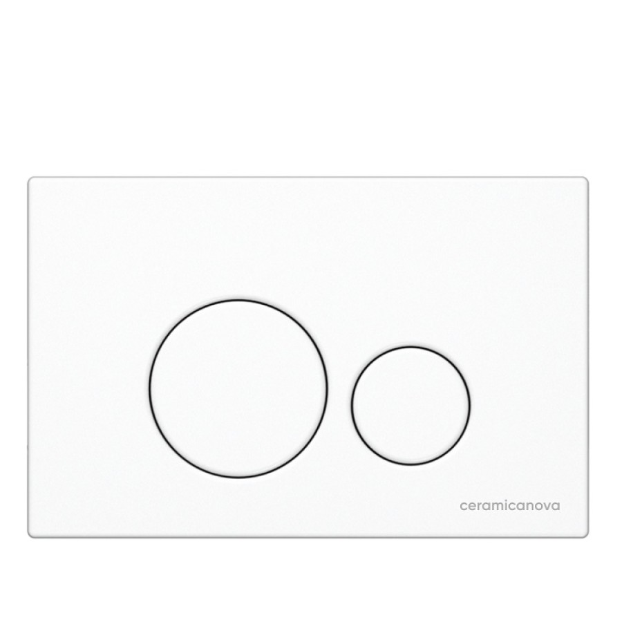 Сет 4 в 1: инсталляция Ceramicanova Envision с подвесным унитазом Metropol CN4002_1001W_1000 Rimless CN4002, сантехфарфор, шумоизоляция, кнопка смыва Round белый