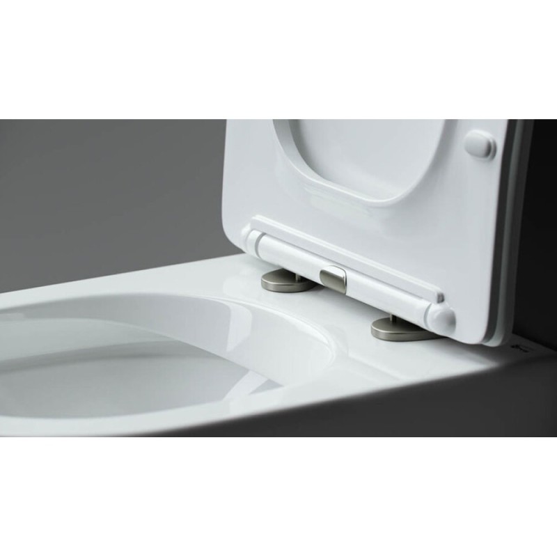 Подвесной безободковый унитаз Ceramicanova Metropol CN4002 Rimless, крышка микролифт, сантехфарфор