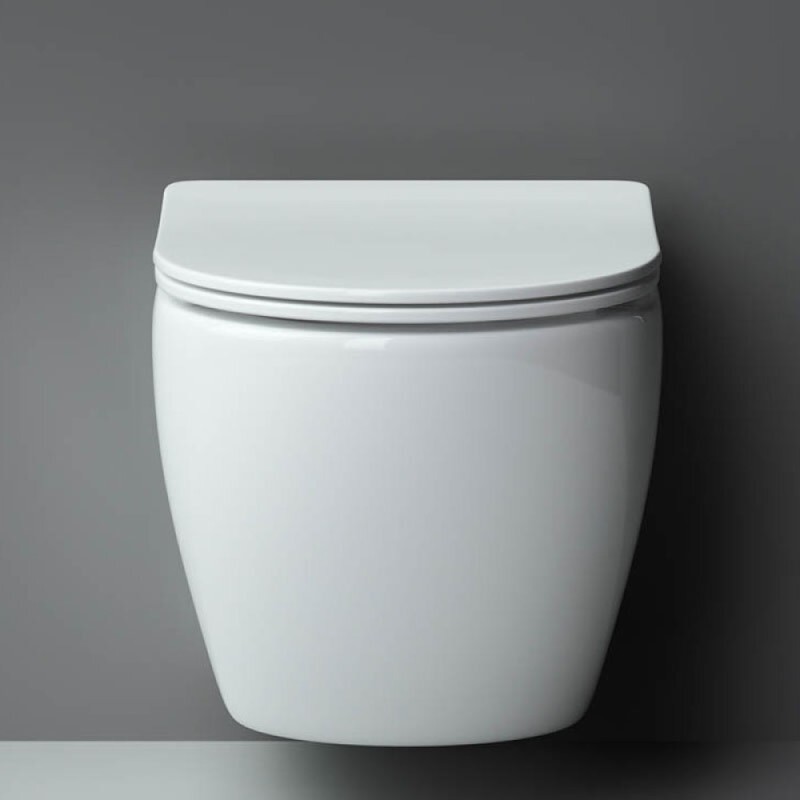 Подвесной безободковый унитаз Ceramicanova Metropol CN4002 Rimless, крышка микролифт, сантехфарфор