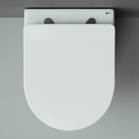 Подвесной безободковый унитаз Ceramicanova Metropol CN4002 Rimless, крышка микролифт, сантехфарфор