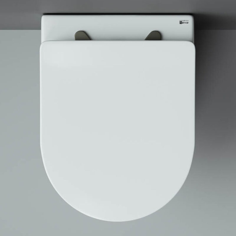 Подвесной безободковый унитаз Ceramicanova Metropol CN4002 Rimless, крышка микролифт, сантехфарфор