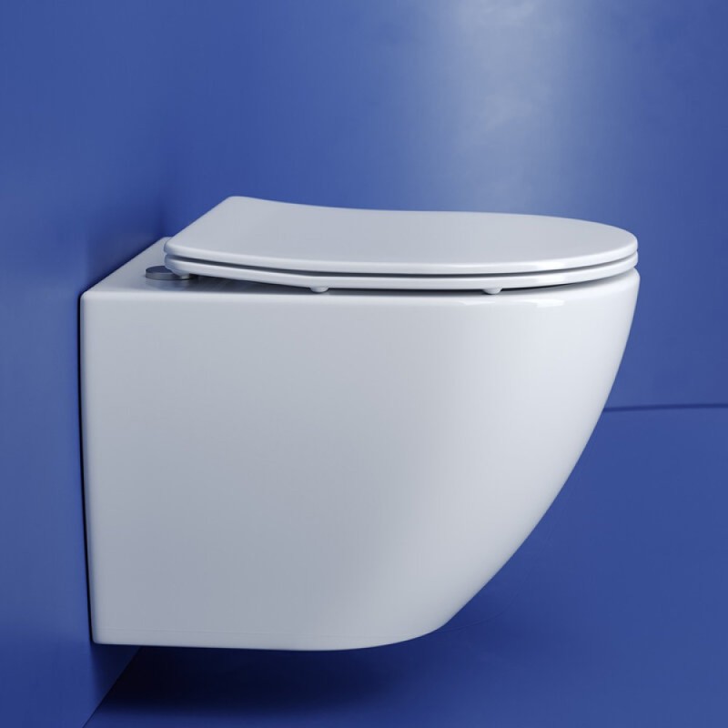 Подвесной безободковый унитаз Ceramicanova Metropol CN4002T Rimless, смыв торнадо, крышка микролифт, сантехфарфор