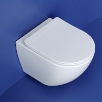 Подвесной безободковый унитаз Ceramicanova Metropol CN4002T Rimless, смыв торнадо, крышка микролифт, сантехфарфор