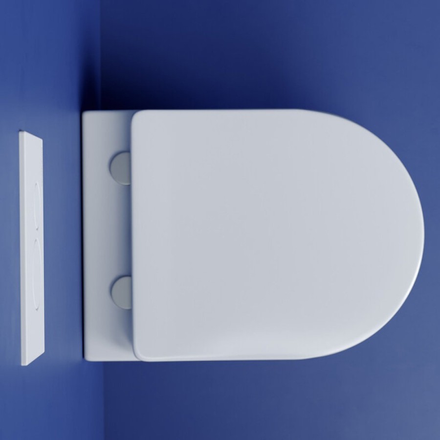 Подвесной безободковый унитаз Ceramicanova Metropol CN4002T Rimless, смыв торнадо, крышка микролифт, сантехфарфор