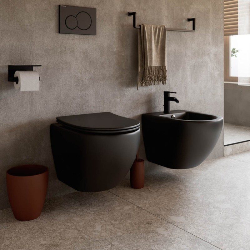 Подвесное биде Ceramicanova Metropol черный матовый, CN4003MB, сантехфарфор