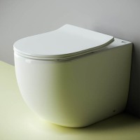 Приставной унитаз Ceramicanova Metropol Rimless CN4004 безободковый, с сиденьем Soft Close, сантехфарфор