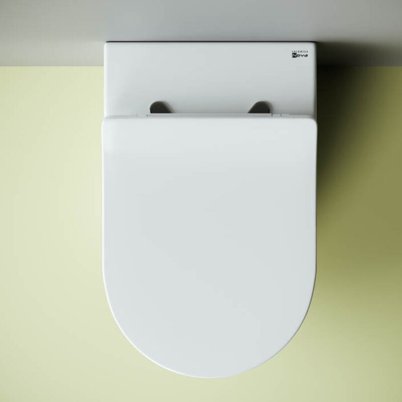 Приставной унитаз Ceramicanova Metropol Rimless CN4004 безободковый, с сиденьем Soft Close, сантехфарфор