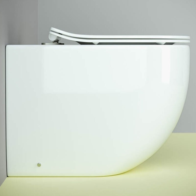 Приставной унитаз Ceramicanova Metropol Rimless CN4004 безободковый, с сиденьем Soft Close, сантехфарфор