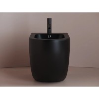 Биде Ceramicanova Metropol CN4005MB, напольное, цвет черный матовый, сантехфарфор