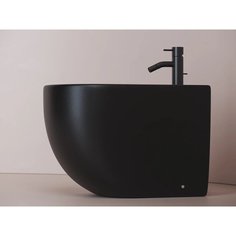 Биде Ceramicanova Metropol CN4005MB, напольное, цвет черный матовый, сантехфарфор
