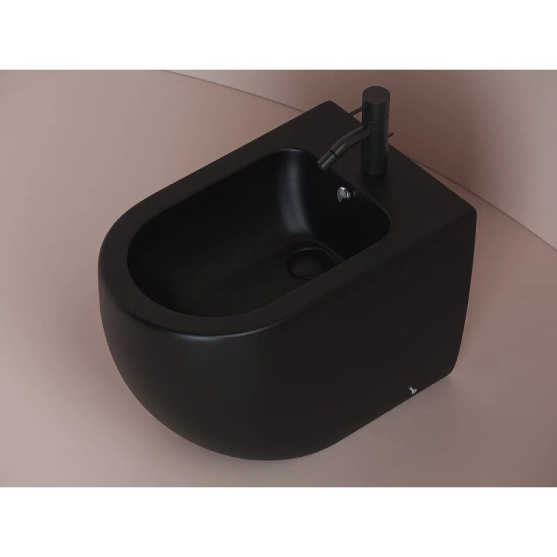 Биде Ceramicanova Metropol CN4005MB, напольное, цвет черный матовый, сантехфарфор