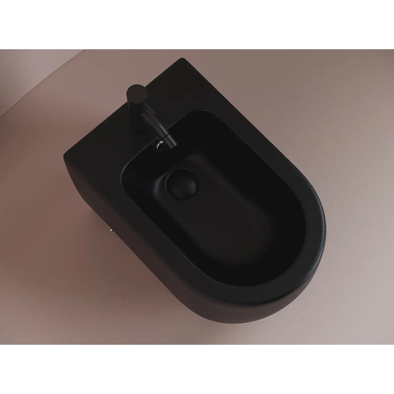 Биде Ceramicanova Metropol CN4005MB, напольное, цвет черный матовый, сантехфарфор