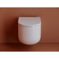 Подвесной унитаз Ceramica Nova Ulma, CN4006, безободковый, крышка-сиденье микролифт, белый, сантехфарфор