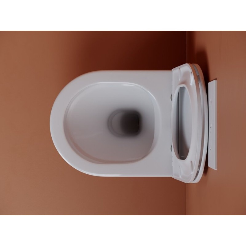 Подвесной унитаз Ceramica Nova Ulma, CN4006, безободковый, крышка-сиденье микролифт, белый, сантехфарфор