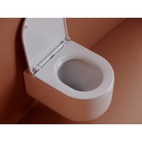 Подвесной унитаз Ceramica Nova Ulma, CN4006, безободковый, крышка-сиденье микролифт, белый, сантехфарфор