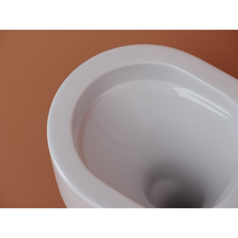 Подвесной унитаз Ceramica Nova Ulma, CN4006, безободковый, крышка-сиденье микролифт, белый, сантехфарфор