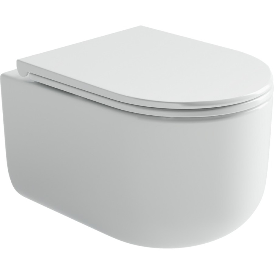 Подвесной унитаз Ceramica Nova Ulma, CN4006, безободковый, крышка-сиденье микролифт, белый, сантехфарфор