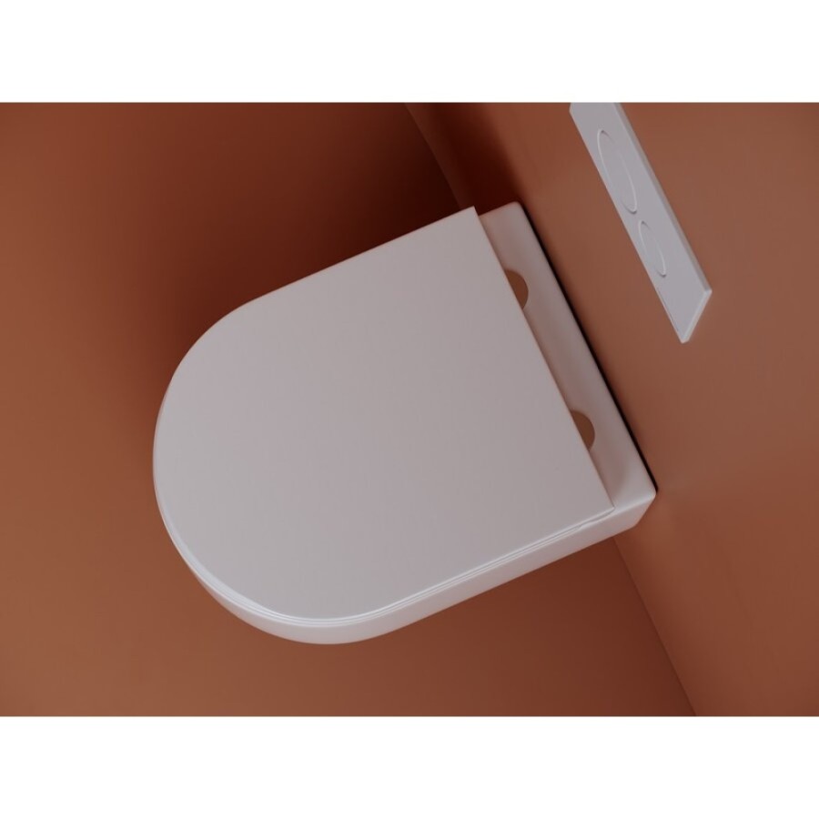 Подвесной унитаз Ceramica Nova Ulma, CN4006, безободковый, крышка-сиденье микролифт, белый, сантехфарфор