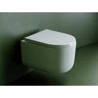 Подвесной унитаз Ceramicanova Ulma, CN4006T, Торнадо, безободковый, крышка-сиденье микролифт, белый, сантехфарфор