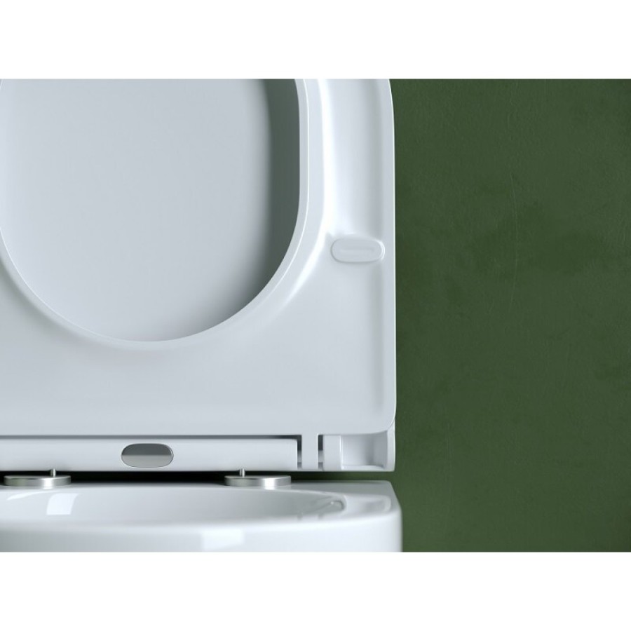 Подвесной унитаз Ceramicanova Ulma, CN4006T, Торнадо, безободковый, крышка-сиденье микролифт, белый, сантехфарфор
