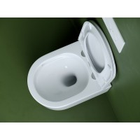Подвесной унитаз Ceramicanova Ulma, CN4006T, Торнадо, безободковый, крышка-сиденье микролифт, белый, сантехфарфор