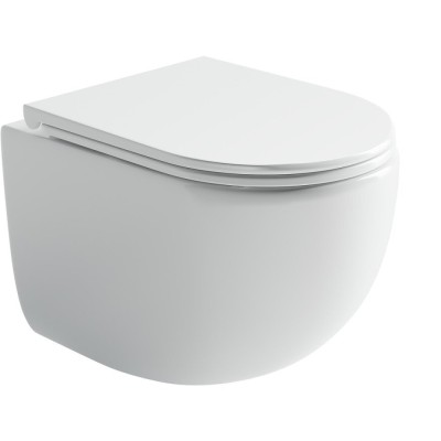 Подвесной унитаз Ceramicanova Up Rimless, CN4007, безободковый, крышка-сиденье микролифт, белый