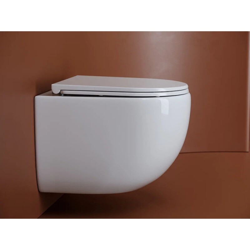Подвесной унитаз Ceramicanova Up Rimless, CN4007, безободковый, крышка-сиденье микролифт, белый